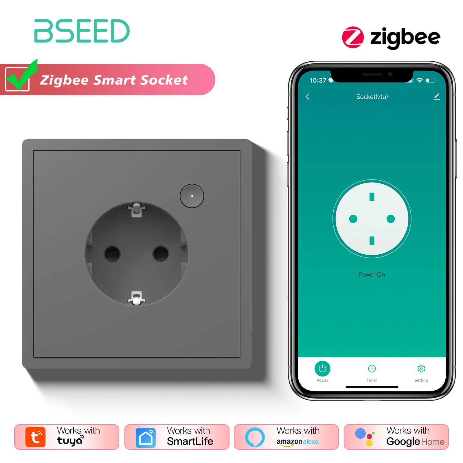 

BSEED Умные выключатели света 1/2/3/4 Gang серые