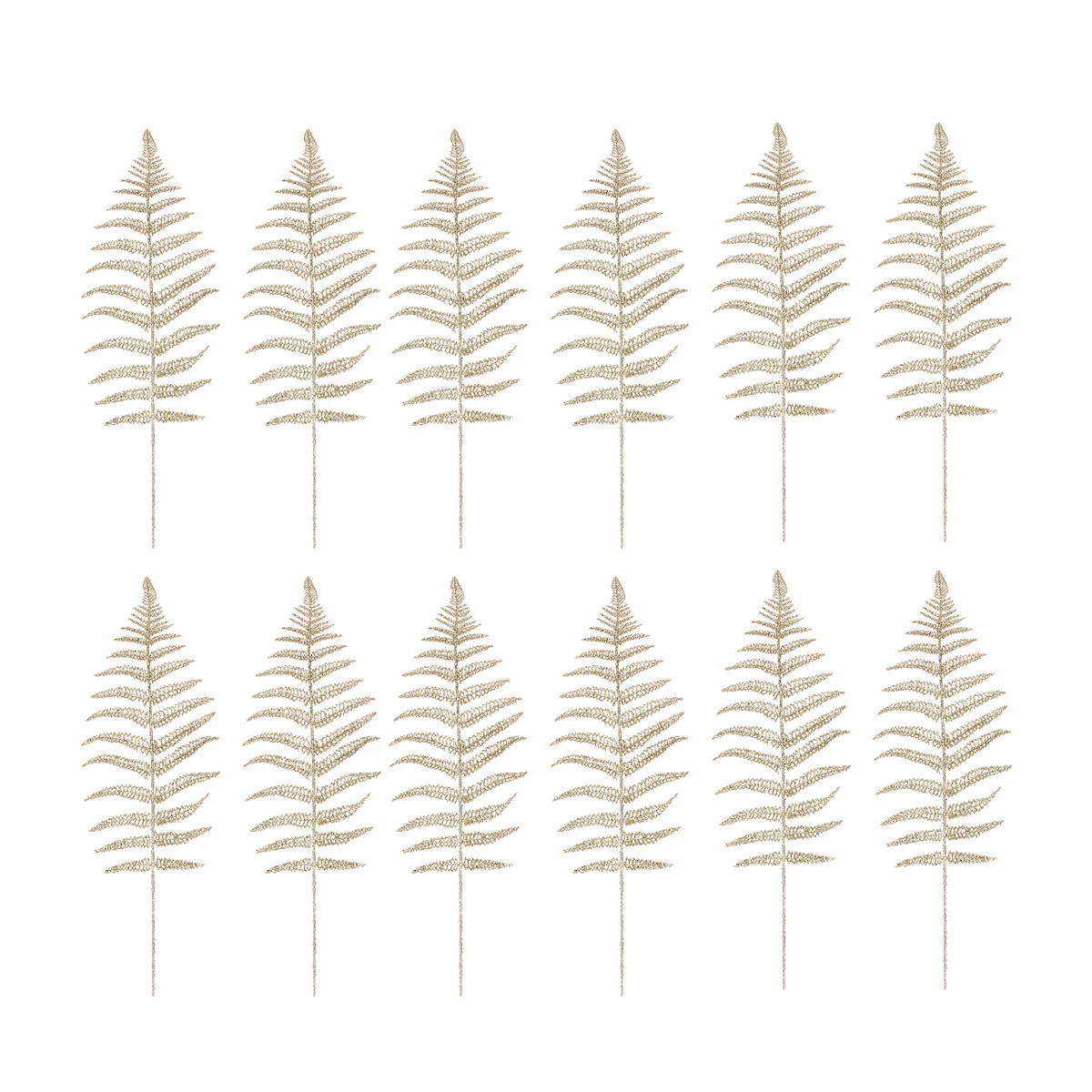 

Christmas Leaves Leaf Picks Glitter Artificial Spray Fern Persian Tree Plantplants Xmas Branches Stems Simulation Pine Stem
