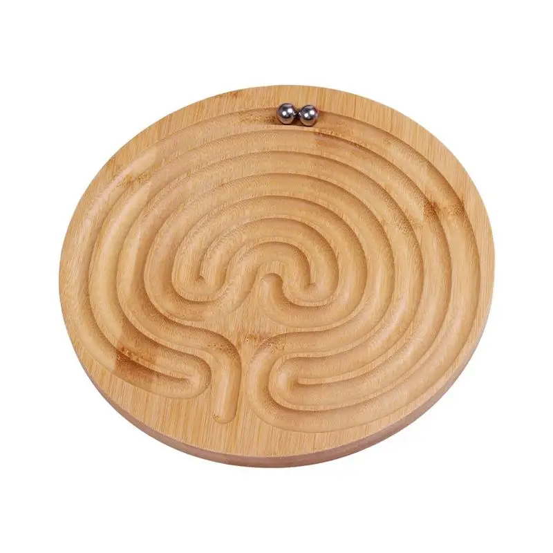 

Wooden Labyrinth Game Learning Educational Toy Ball Maze Toy Brain Teaser Game Maze Board Game For Children Kids Preschool