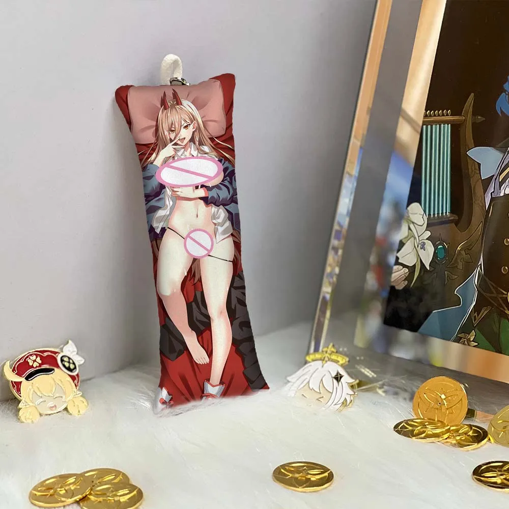 

Цепь для ключей с Бензопилой макима, аниме аксессуары, кольцо для ключей, маленькая двухсторонняя подвеска на подушку, сумку, дакимакуру