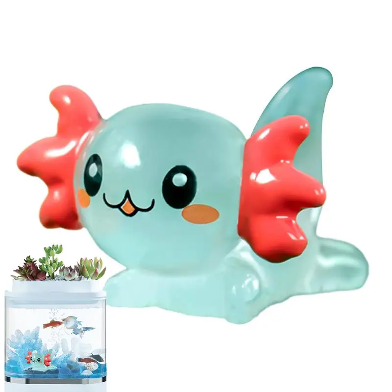 Миниатюрные фигурки аксолотля милые мини-фигурки для аквариума из смолы в