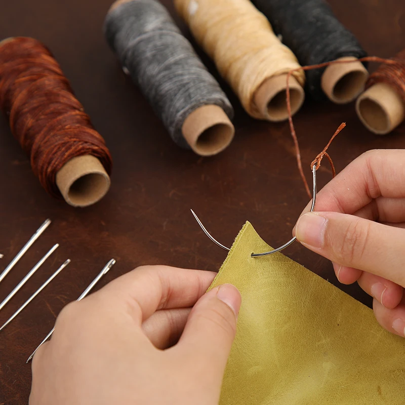 28pcs/set Leather Sewing Kit Large-Eye Stitching Needles Waxed Thread Hand Tools for DIY Craft Tool |