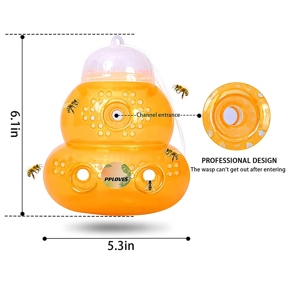 

Bee Catcher Beehive Wasp Trap Spring Wasp Repellent Hornet Trap Bee Catcher Home Garden Wasp Killer Hornet Hanging Traps