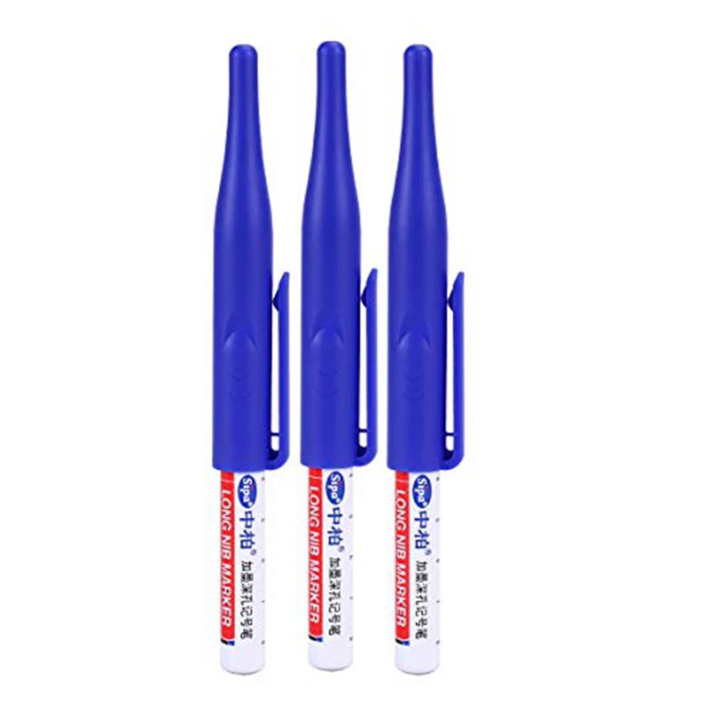

Sipa 3Pcs Multi-Purpose Deep Hole Marker Pens Long Nosed Marker Permanent Marker Pens Colorful Marker Pen