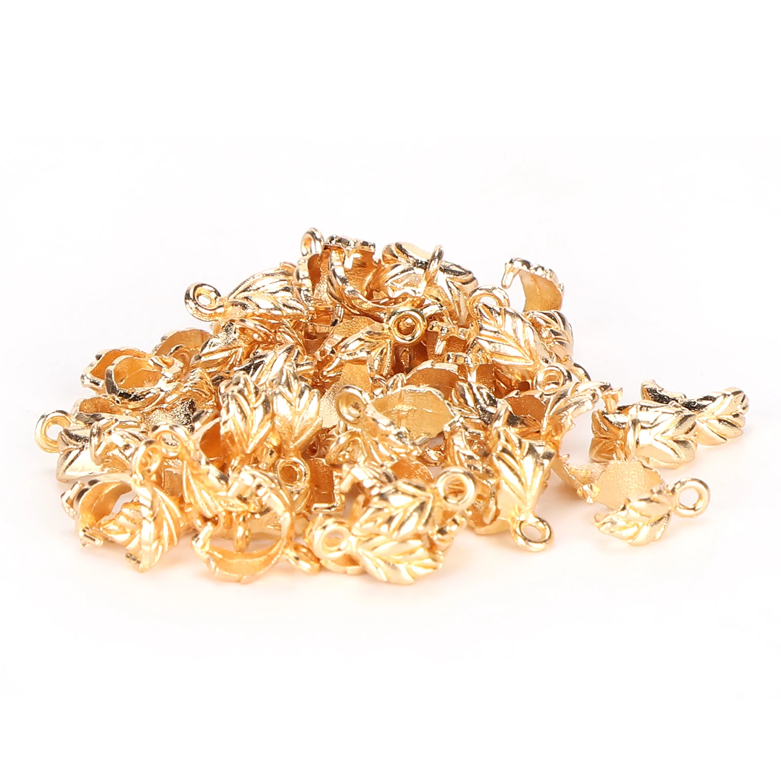 

60pcs Hair Braid Clips Cuffs Alloy Leaf Shape DIY Hair Coils Clips Hair Accessories