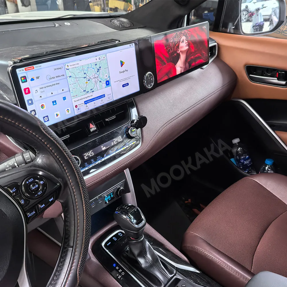 24,6-дюймовый автомобильный радиоприемник Carplay для Toyota Corolla Cross 2017-2024 Android Auto стерео мультимедийный GPS-навигатор головное устройство двойной экран (art.: 3920d2e5bc34a) - 3920d2e5bc34a
