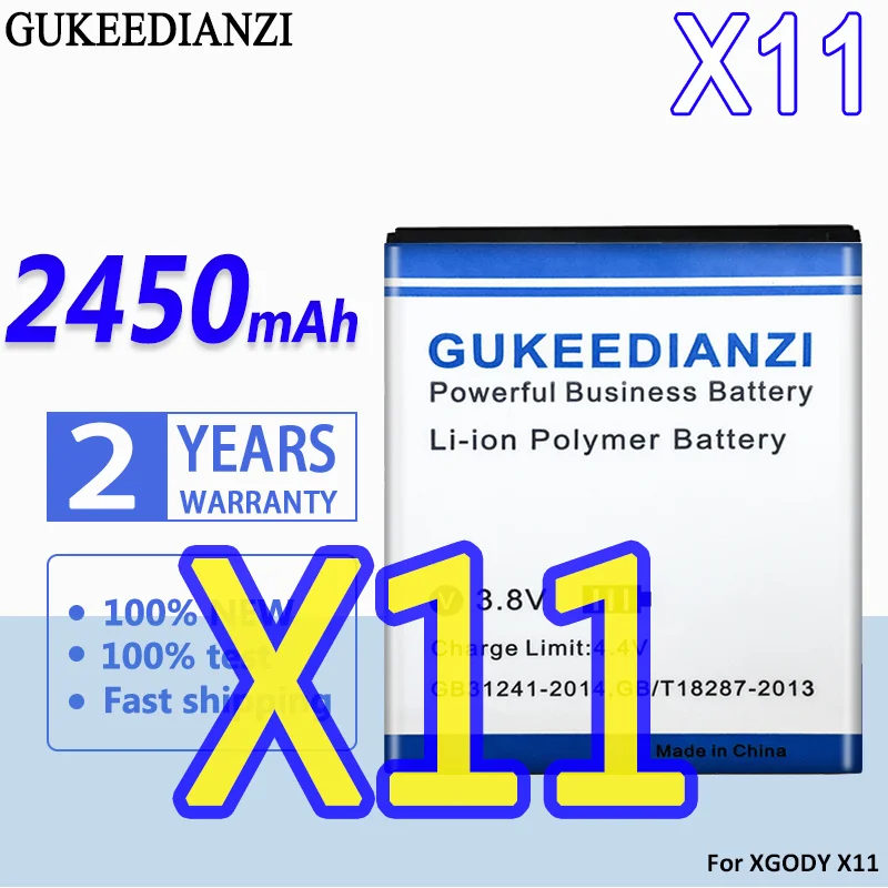 

High Capacity GUKEEDIANZI Replacement Battery X 11 2450mah for XGODY X11