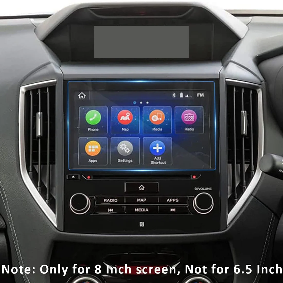 

Для Subaru Impreza Forester Accent 2019-2021, 8-дюймовая Защитная пленка для экрана автомобильной навигации, закаленное стекло