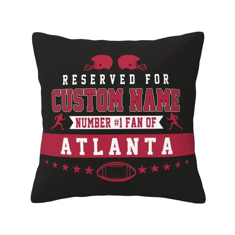 Индивидуализированная наволочка с именем и номером Атланты Футбольные Подарки