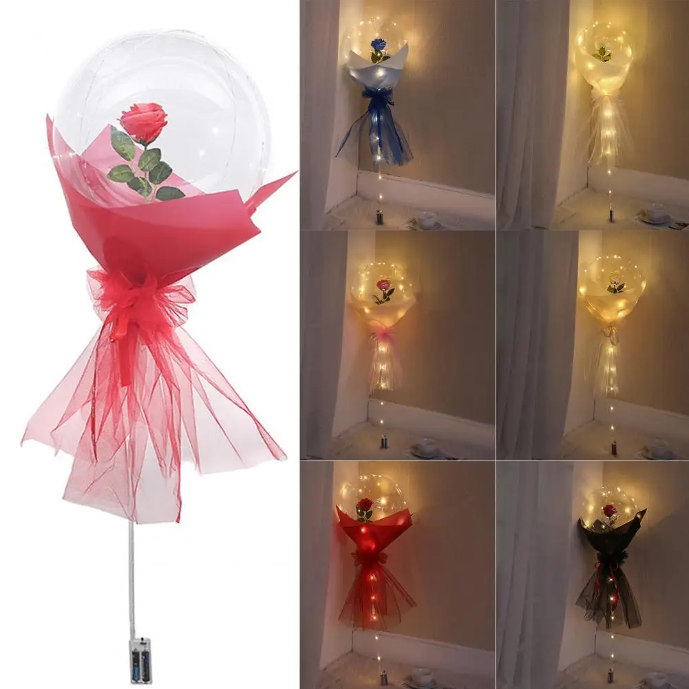

Elegant LED LED Glowing Balloon Rose Flower Luminous Decor for Party