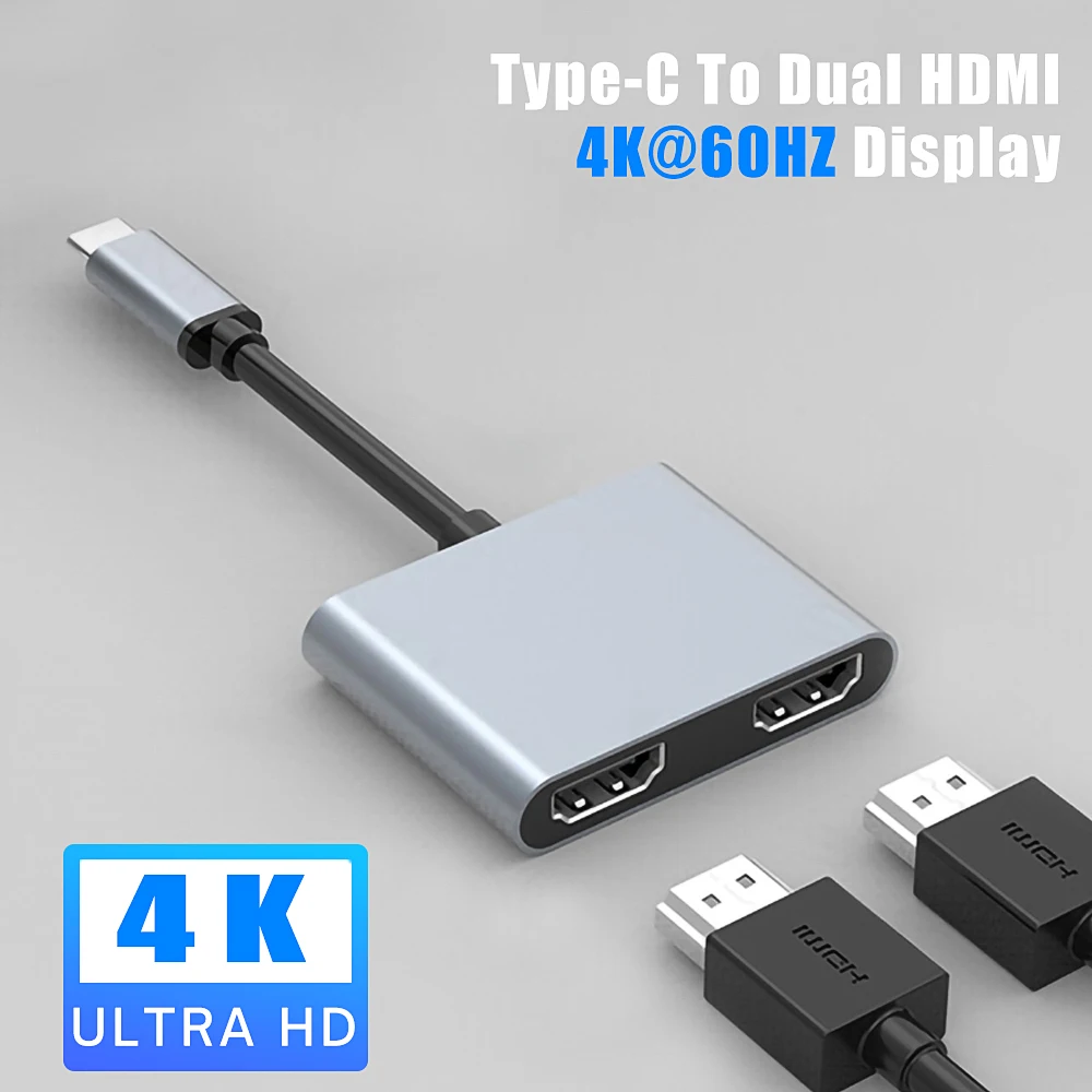 

Док-станция 2 в 1, USB C, 4K, 60 Гц, VGA, 1080P