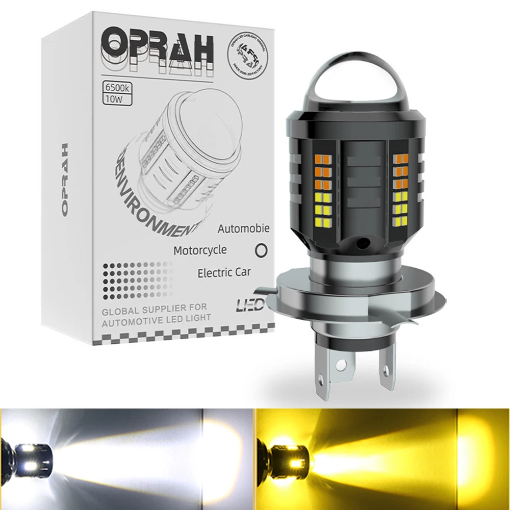 Светодиодная лампа для фар мотоцикла H4 Hi/Lo H6/BA20D P15D/T19 Светодиодная лампа для BMW KTM ATV Honda Harley davidson Suzuki Yamaha Scooter Electric Moto Аксессуары Автомобильная ...