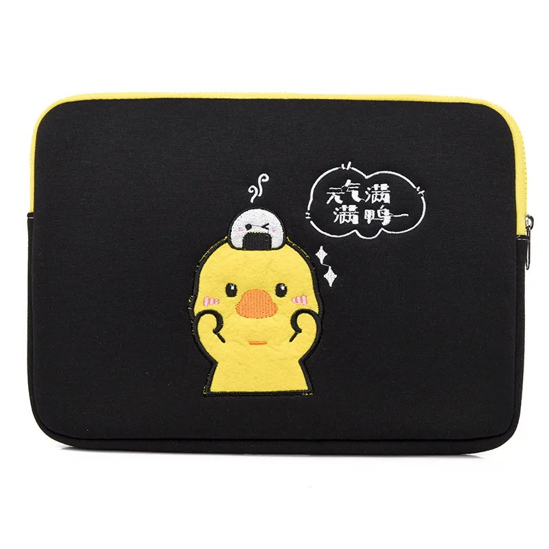 Cartoon Duck Tablet Protective Sleeve Inner Bag 11/13.3/14/15.6 Inch Computer Bag for Macbook Ipad Pro Xiaomi Mi Pad Case Cover