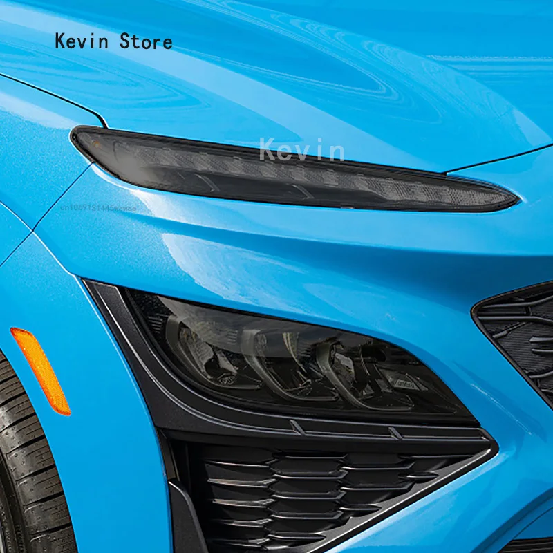 Для автомобильной фары Hyundai Kona 2022-2023 оттенок Дымчатого Цвета Черная защитная