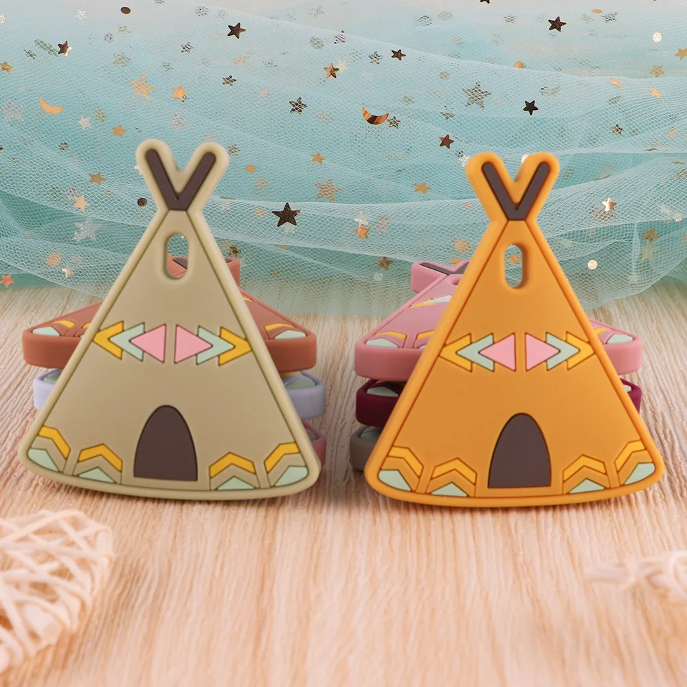 

Kovict 5/10/20Pcs New Cartoon Tent Baby Silicone Teethers Baby Teeth Toys Care Pendants DIY Pacifier Chain Necklace Accessories