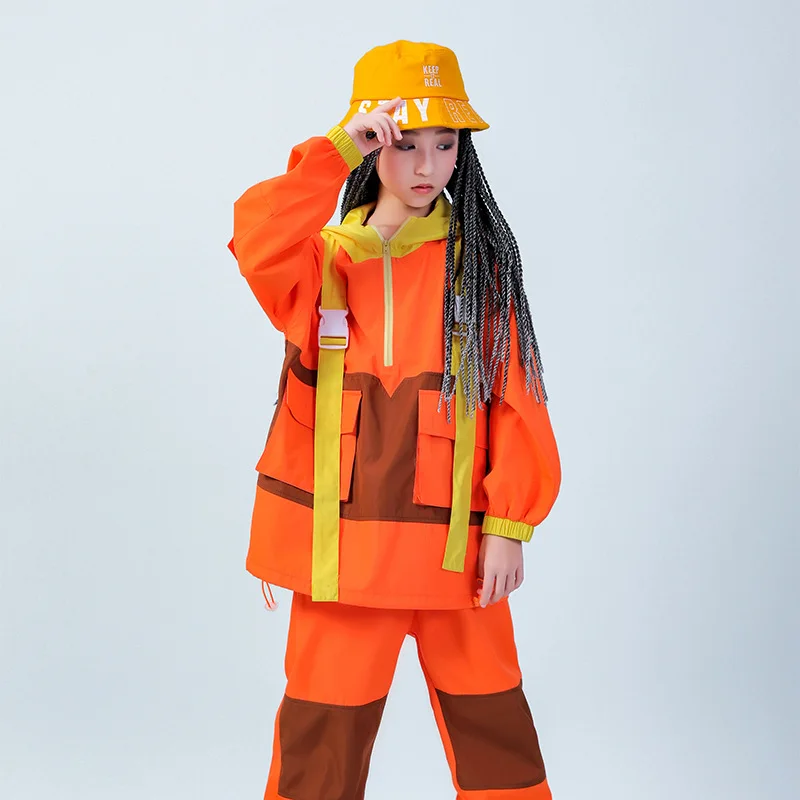

Children Hip Hop Jazz Dancing Costume Autumn Boys Girls Loose Street Dance Performance Outfit Catwalk Show Clothing