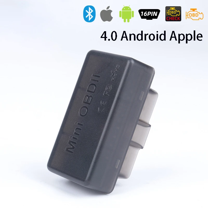 

Мини-сканер OBD2, Bluetooth для Android/IOS, автомобильный диагностический инструмент, проверка двигателя, адаптер, совместимый с приложением Torque, мини-...