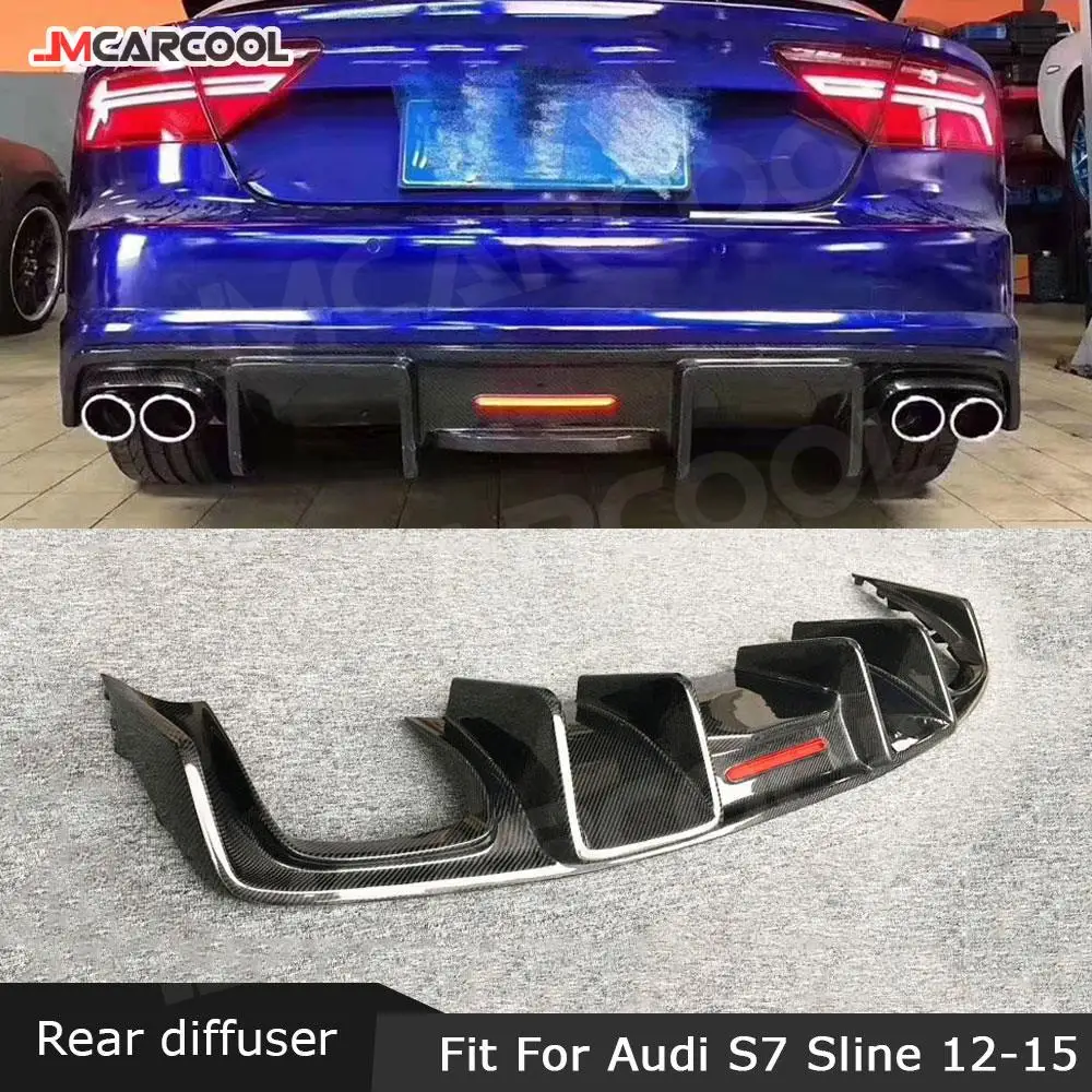 Carbon Fiber Hinten Lip Diffusor FRP Verlängerung Schutz Umfasst Für Audi S7 Sline Sport 2012 2013 2014 2015