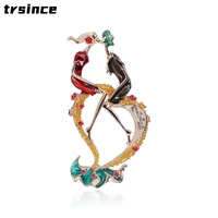 fashion brooch creative style love couple brooch alloy drip oil temperament personality corsage
