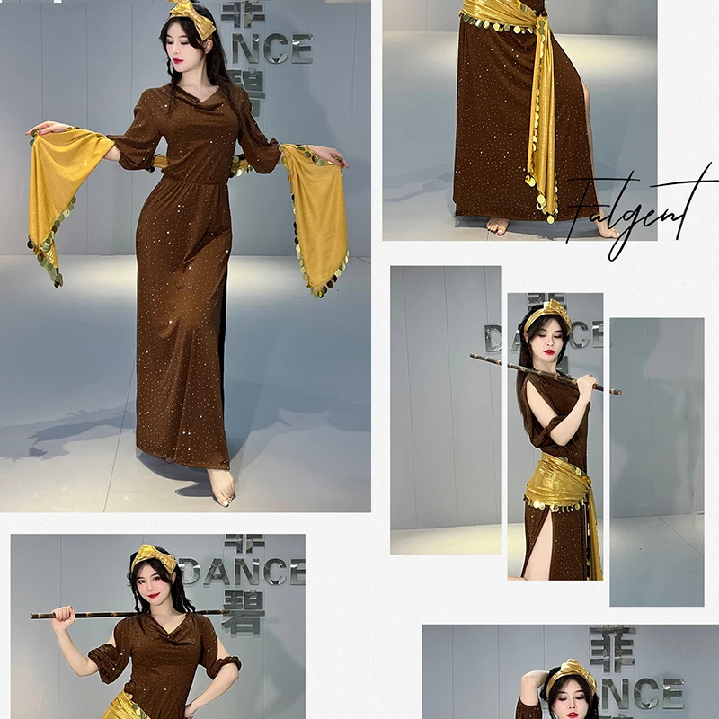 3 шт. набор головного платка пояс и юбка танец живота костюм сексуальный рабочий