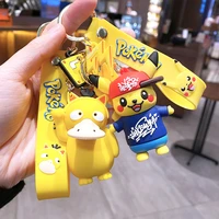 pikachu peripheral cartoon key button female cute car key pendant pokemon personalized schoolbag pendant key chain