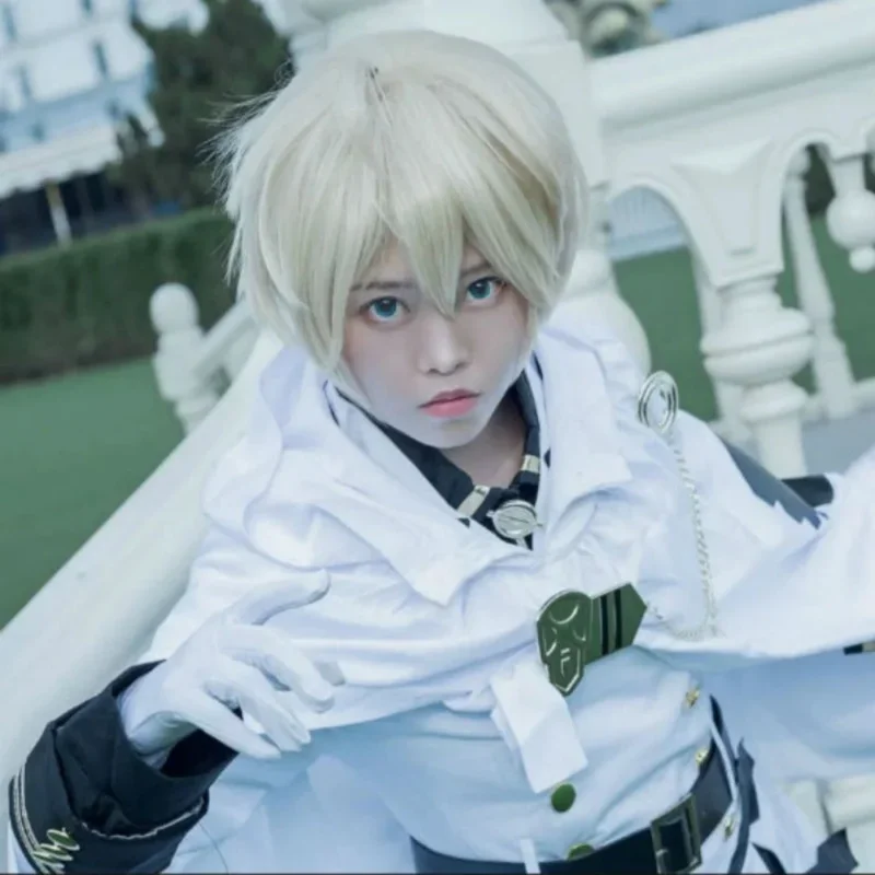 Anime Seraph Of The End Owari No Mikaela Hyakuya Uniforms Cosplay Costume With Wig Full Set MN7