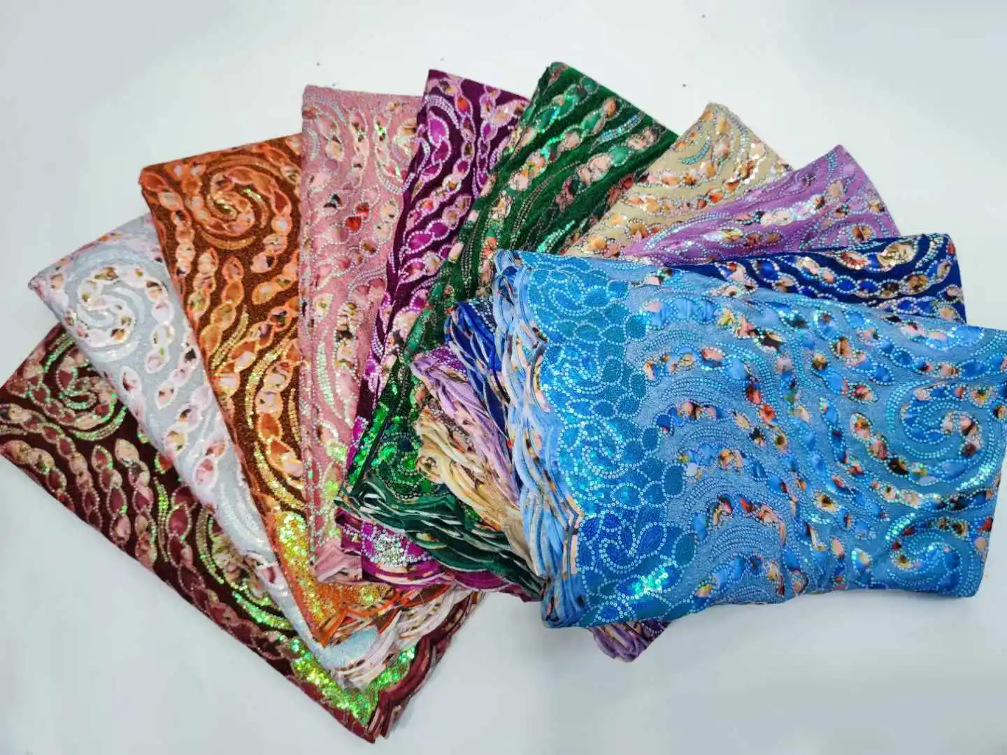 2024 Высококачественная африканская розовая 3D кружевная ткань с блестками 5 ярдов