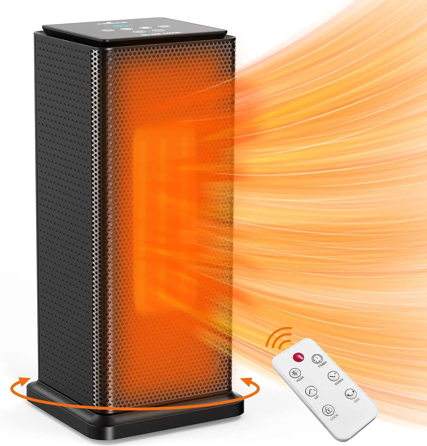

Heater for Indoor Use, 1500W Portable Ceramic Space Heater with Thermostat,Remote, Fast Quiet Heating 1-12H Timer, Oscillating