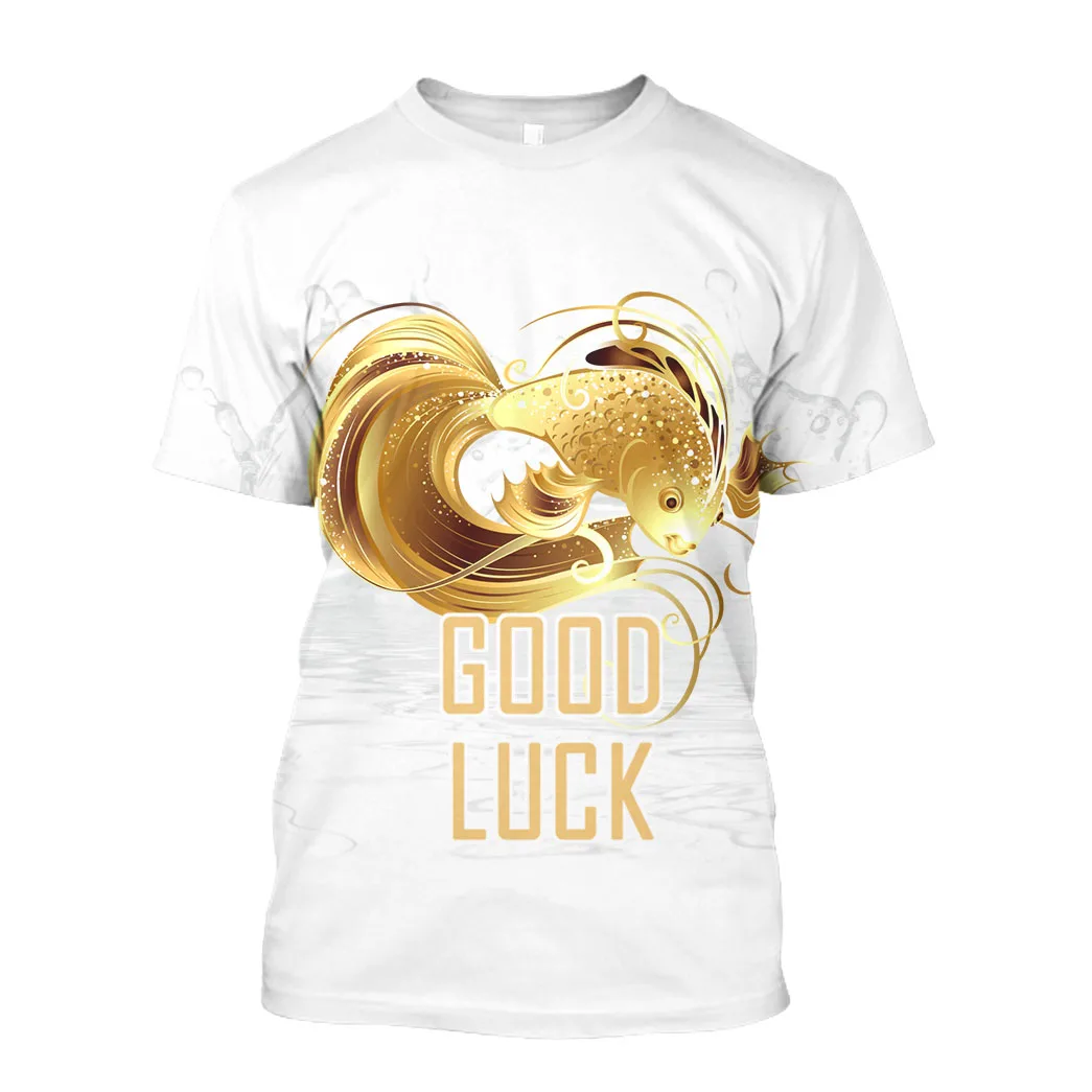 

Jumeast 3D Graphic Fishing T Shirts Printed T Shirt Gold Carp Oversized Anime Sun Protection Comfortable Cool 90s Streetwear