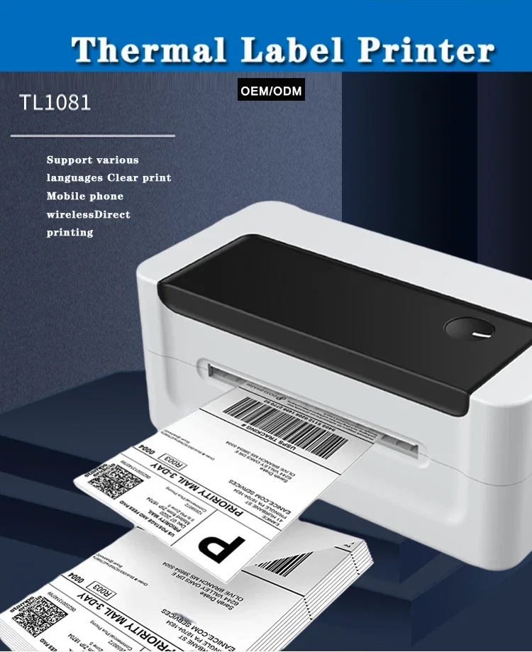 Термопринтер для этикеток TL1081 Waybill 4x6 с синими зубьями