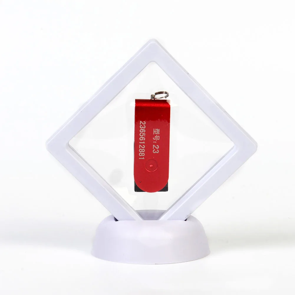 

3 Pcs Multifunction Tabletop Medallions Show Case Stamp Transparent Jewelry Display Frame 3D Floating Storage Box Coins Holder