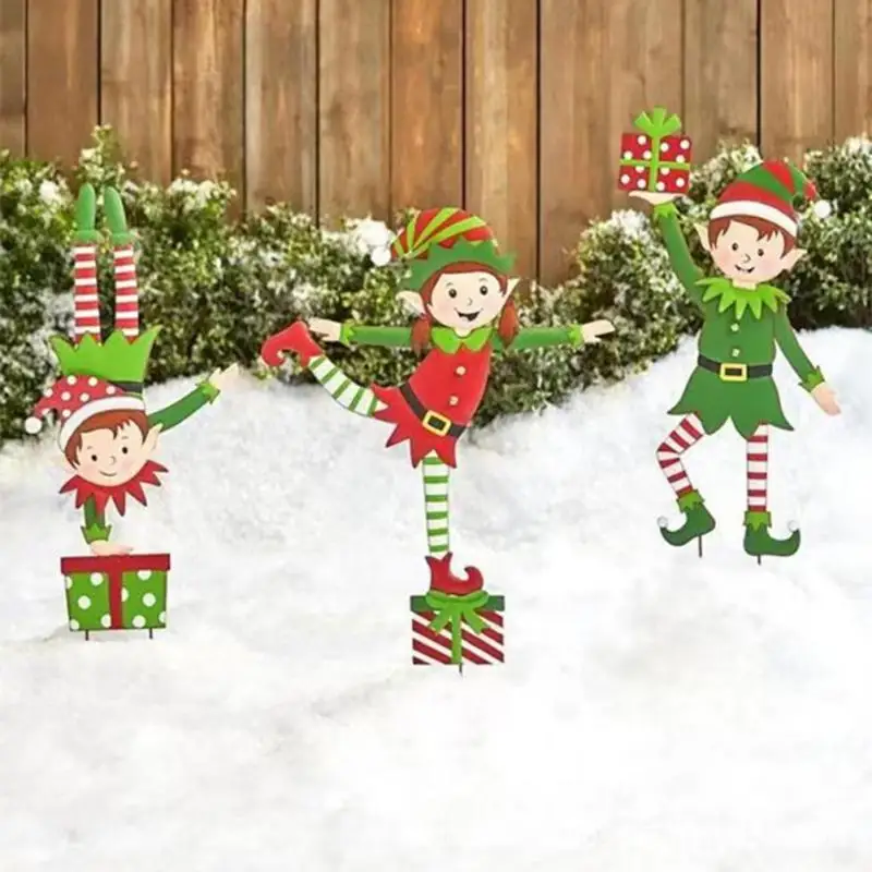 

Christmas Faceless Garden Stand Pile Art Metal Crafts DIY Home Navidad Party Decor Ornaments 2022 New Year Xmas Gift