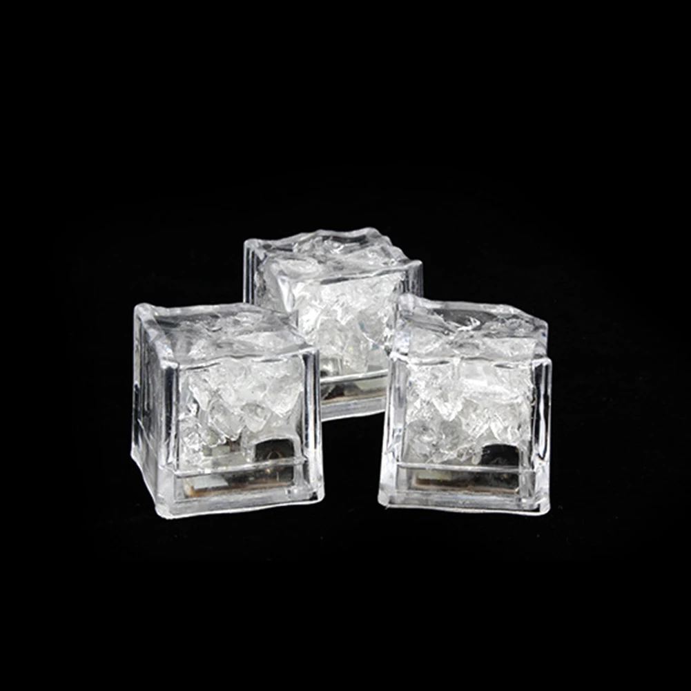 12 шт. мерцающие водонепроницаемые разноцветные кубики льда