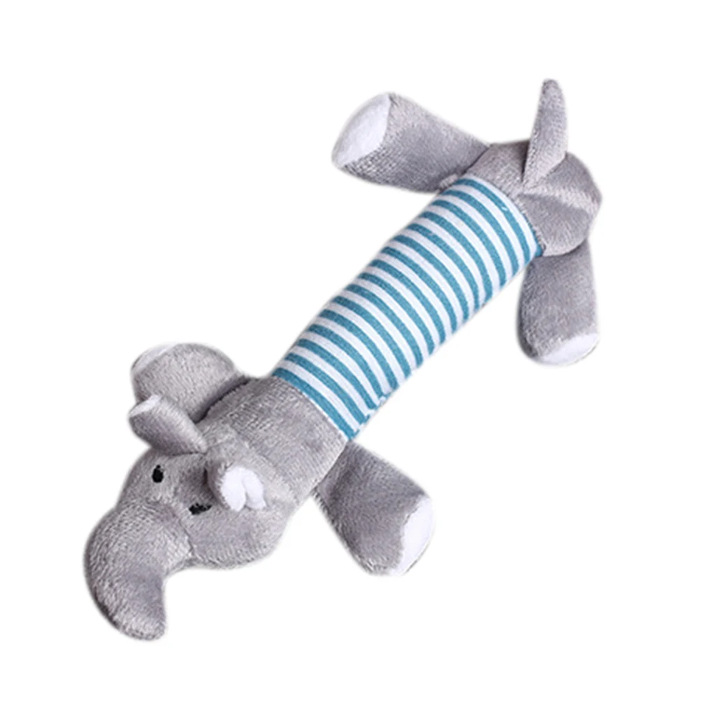 

Dog Squeak Chew Sound Toy Funny Fleece Plush Toys Fit All Pets Cartoon Animal Plush Interactive Toys