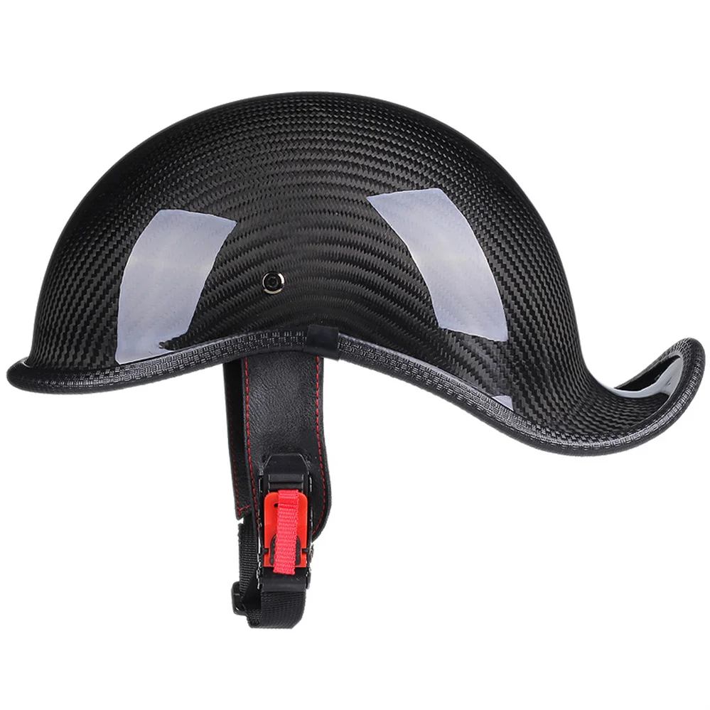 Bright Black Carbon Fiber Half Face Motorcycle Helmet Handmade Super Lightweight Vintage Helmet 1/2 Jet Scooter Helmet Casques enlarge
