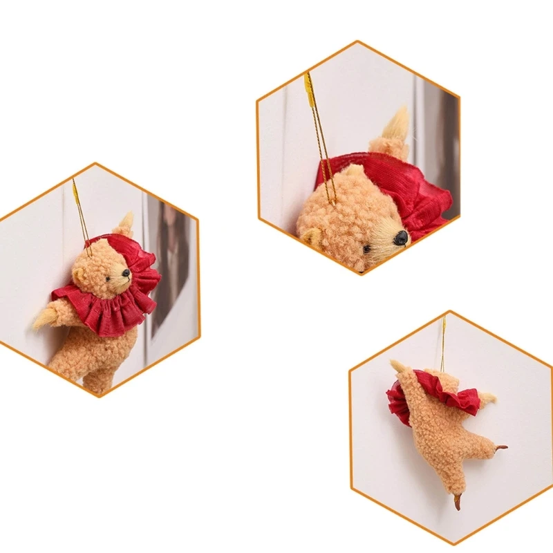 Милый мультяшный танцующий медведь кукла забавный декор для комнаты