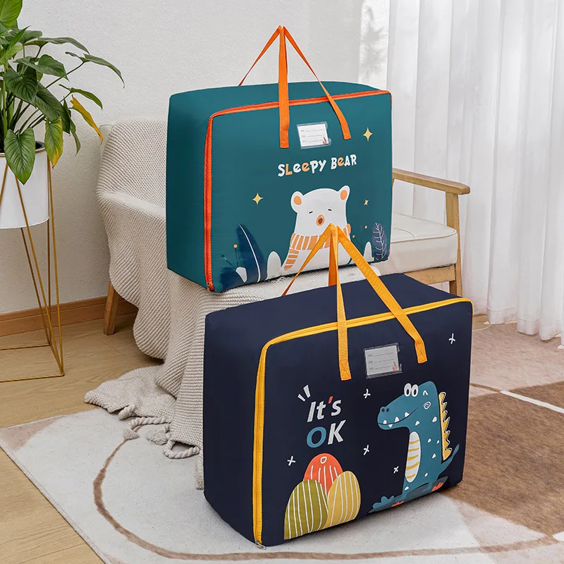 Cartoon Quilt Storage Bag Household Quilt Clothing Storage and Sorting Bag Thickened Storage Bag Luggage Moving and Packing Bag