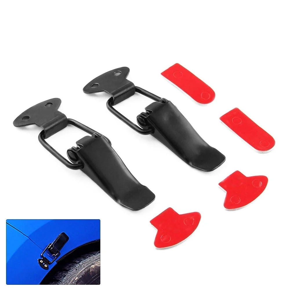 

Small Bumper Security Hook Lock Clip Kit Universal Clip Hasp For Racing Car Truck Hood Quick Release Fasteners