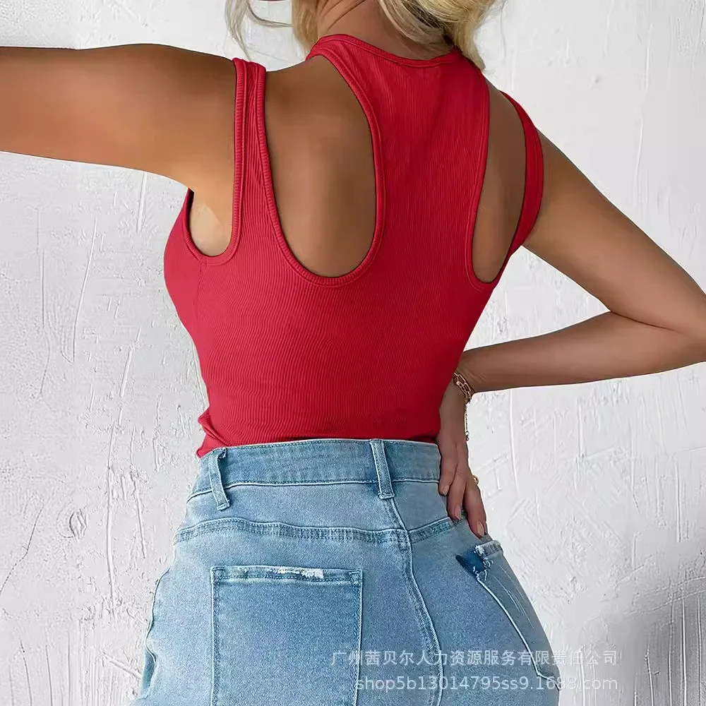 Женские модные боди-стринги без рукавов с асимметричным вырезом и крест-накрест