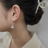 fairy spirit long section tassel earrings womens elegant grace ear studs korean version personality shining zircon jewelry