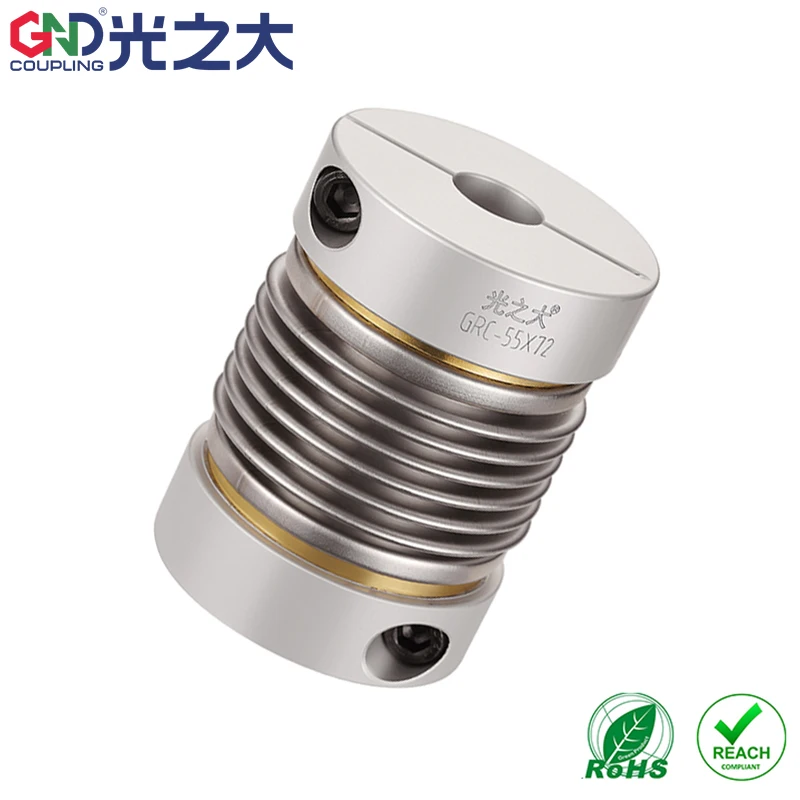 Сильфонная муфта с зажимной ступицей Муфта вала D55 L72 Жесткая Разъем двигателя