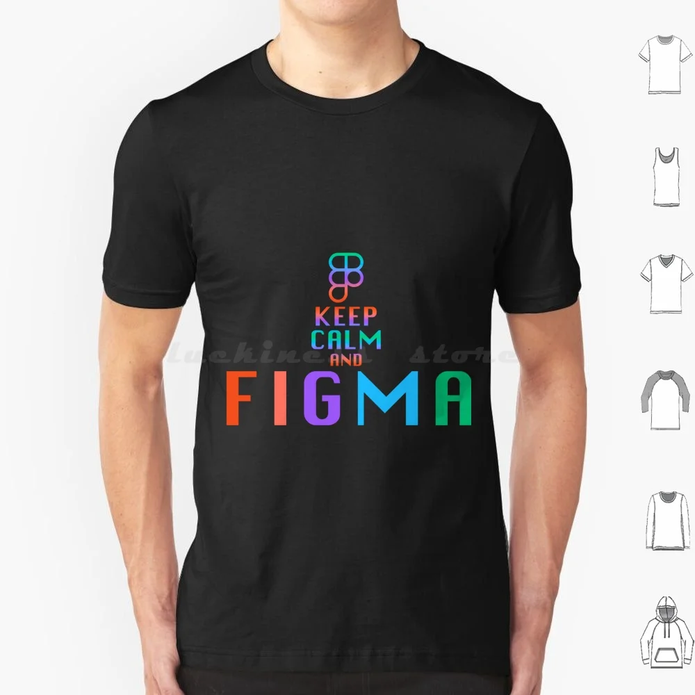 

Футболка с надписью Keep Calm And Figma, большой размер, 100% хлопок, Figma, логотип Figma, дизайнерская Figma Memes, дизайнерский юмористический продукт