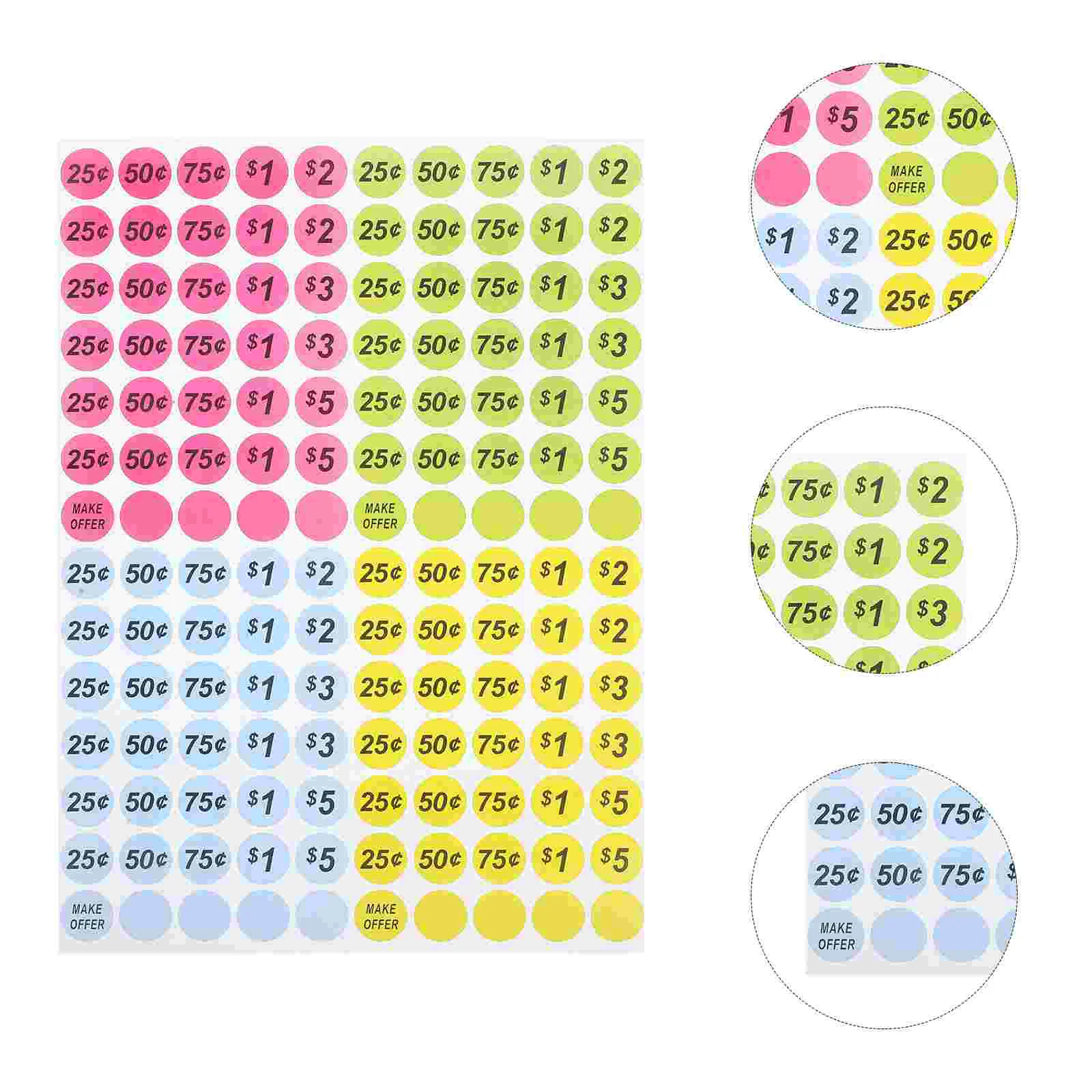 

25 Sheets of Price Stickers Supermarket Stickers Pricing Stickers Price Stickers For Business