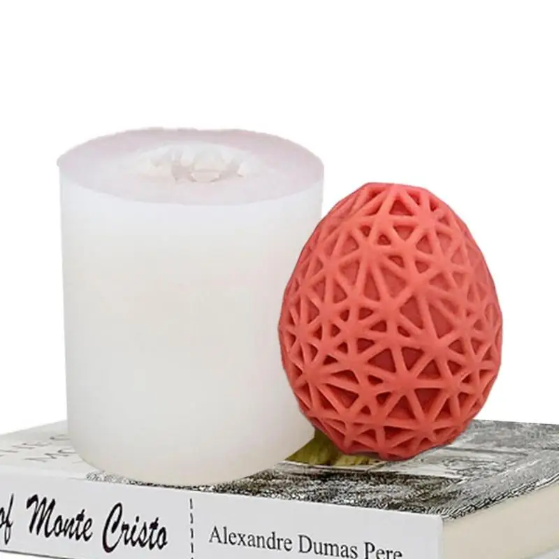 

Egg Candle Mold Round Silicon Candle Molds Textured Egg Shape DIY Candle Holder For Making Candles Classic Mold Home Decor