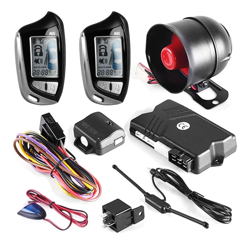 

Monitoring Immobilizer Kit LCD Remote Control Unit 2 way Car Alarm With Autostart Security Arming Engine Starter Central Locking