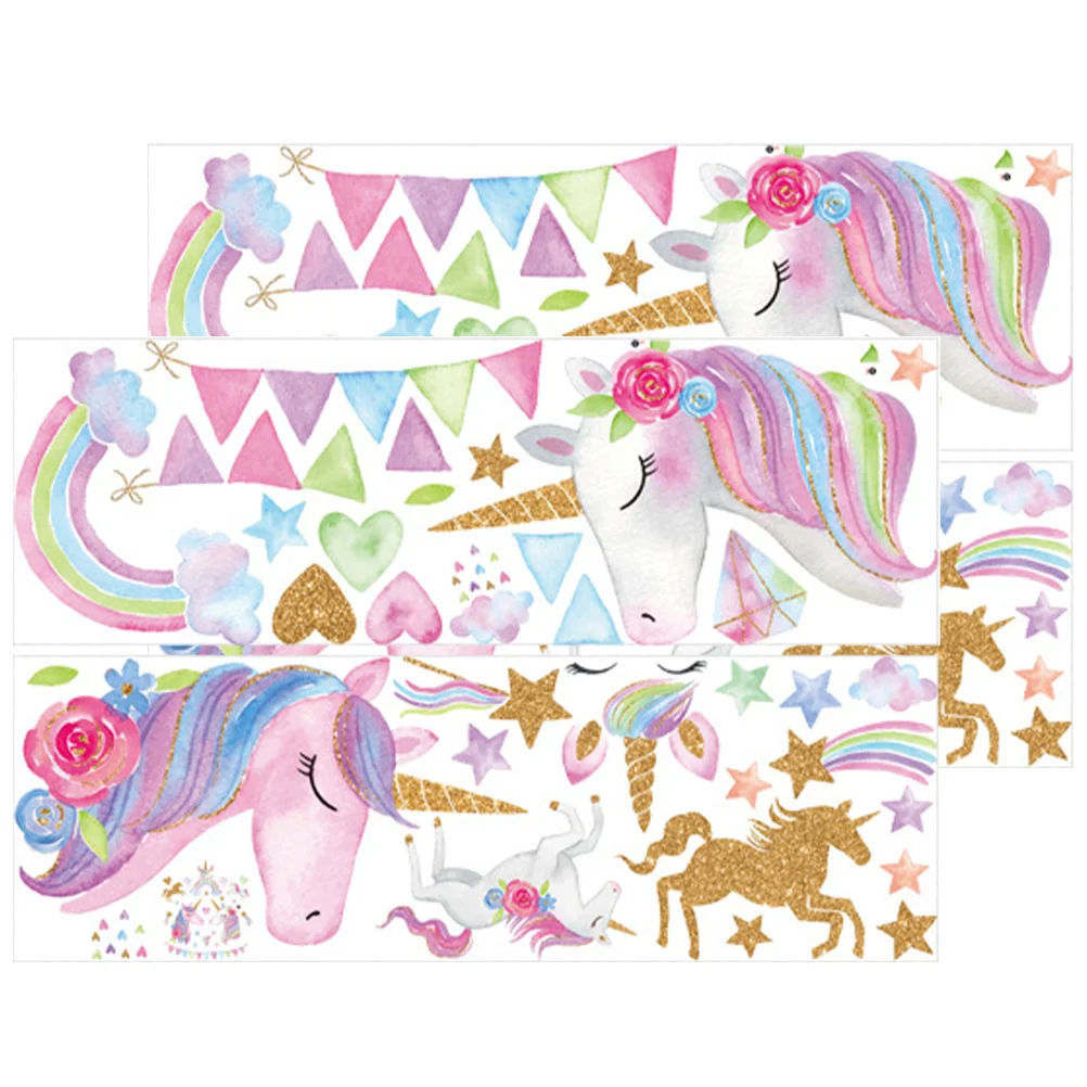 

2 Sets Stickers Decals Decor for Kids Bedroom Nursery Playroom Living Room