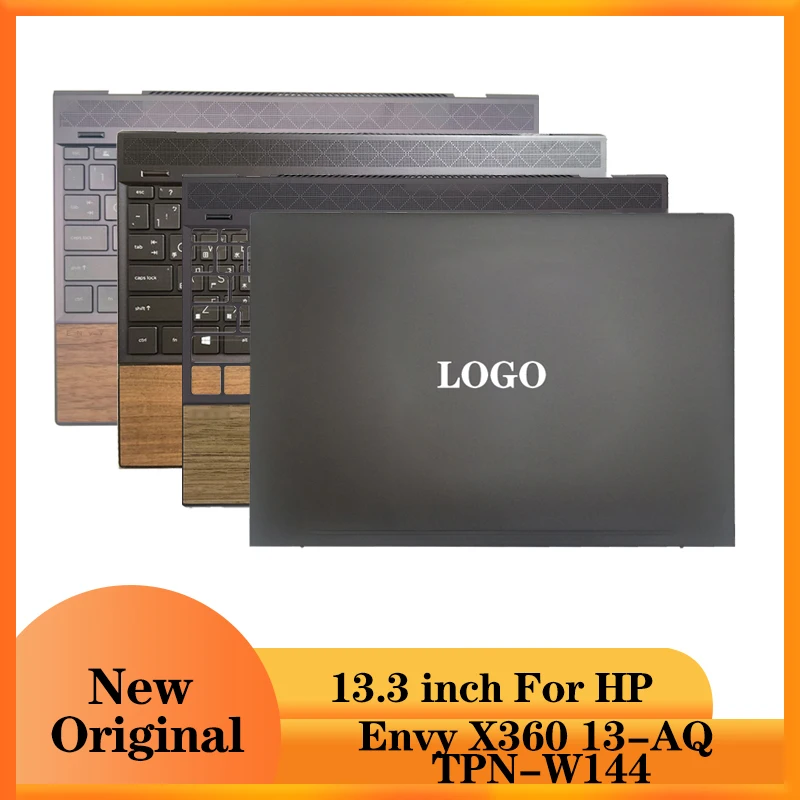 

Original New Laptop Brown and wood grain Palmrest Upper Case Cover With Backlit Keyboard For HP Envy X360 13-AQ TPN-W144