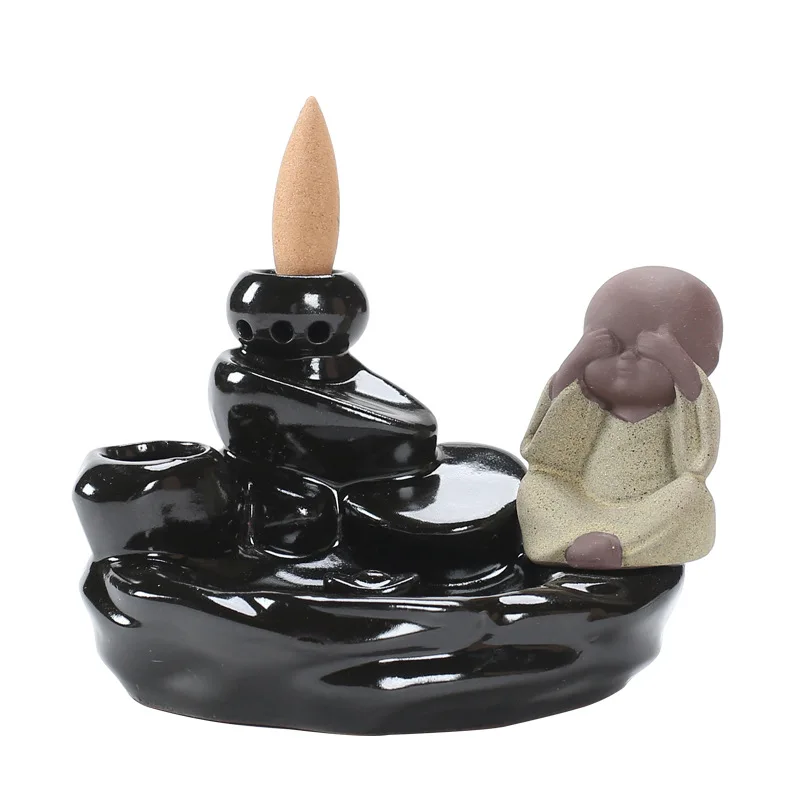 

Incense Burners With Reflux Decorate Smoke Waterfall Incense Holder Backflow Living Room Desktop Ornament Creative Zen Garden