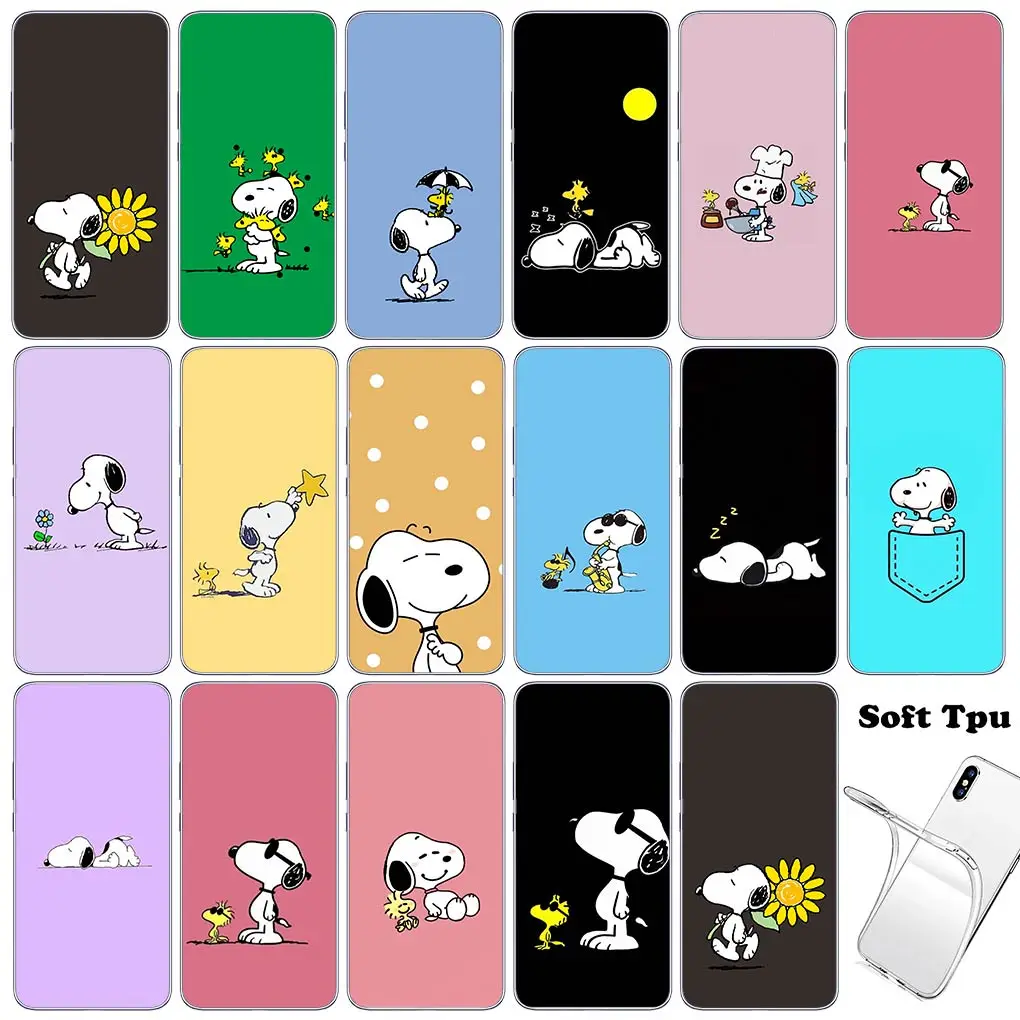 Мультяшный S-Snoopys чехол с собакой мягкий для Samsung Galaxy A04 A14 A23 A34 A54 M23 M33 M52 M53 M30S M31 M51 M21