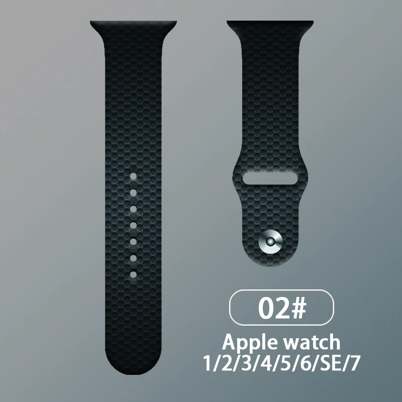 Силиконовый ремешок для Apple Watch Band SE 8 7 6 44MM 38MM 45MM 41MM 49MM карбоновый браслет для запястья iWatch 4 5.